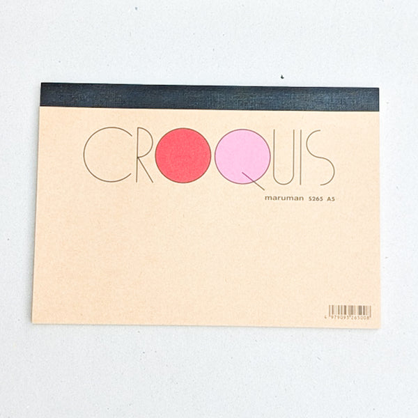 Maruman Croquis S265 A5 Sketch Pad 60 Gsm Cream 100 Sheets