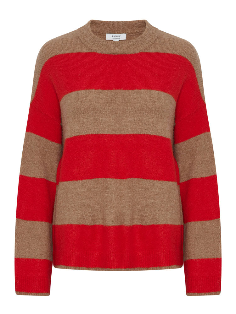 b.young Byomartha Stripe Jumper Toasted Coconut
