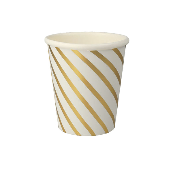 Meri Meri Gold Stripe Cups