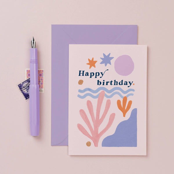 Sister Paper Co Abstract Shapes Birthday Card | Female Birthday Cards | Cards