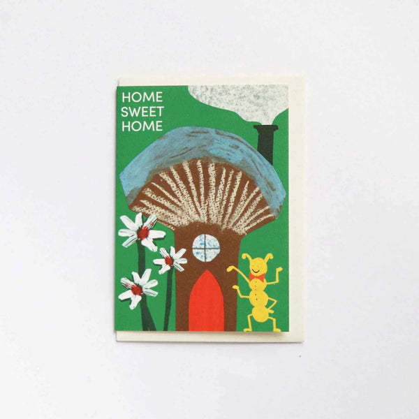 Hadley Paper Goods Home Sweet Home Mushroom House Card