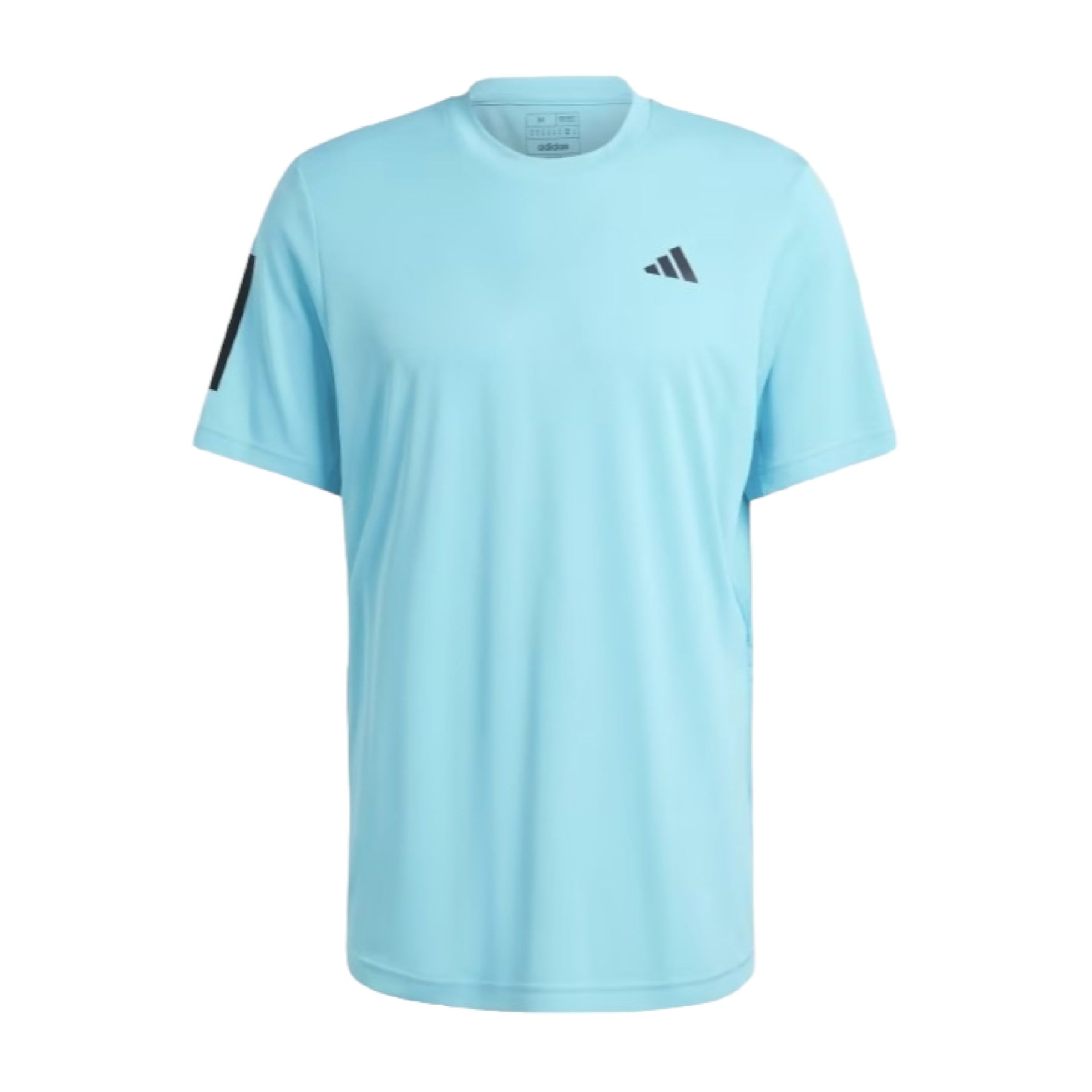 Adidas T-shirt Club 3 Stripes Uomo Light Aqua