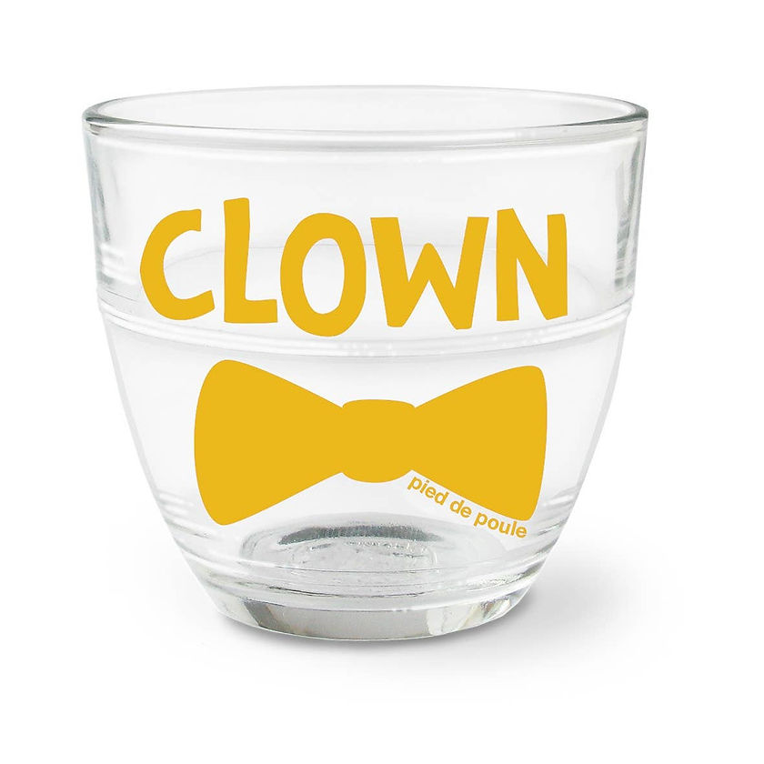 Pied De Poule Clown Glass