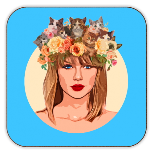 Artwow Taylor Swift Kitty Crown Coaster