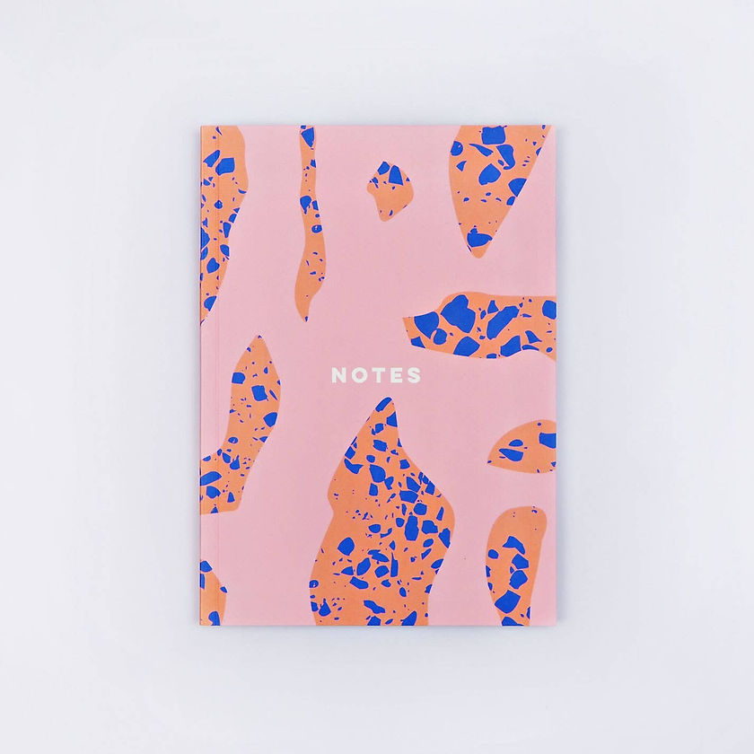 The Completist Terrazzo Shapes Lay Flat Notebook