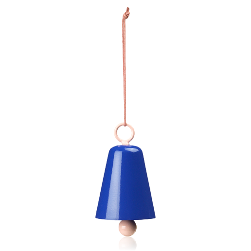 Broste Copenhagen Hanging Metal Bell Bright Blue