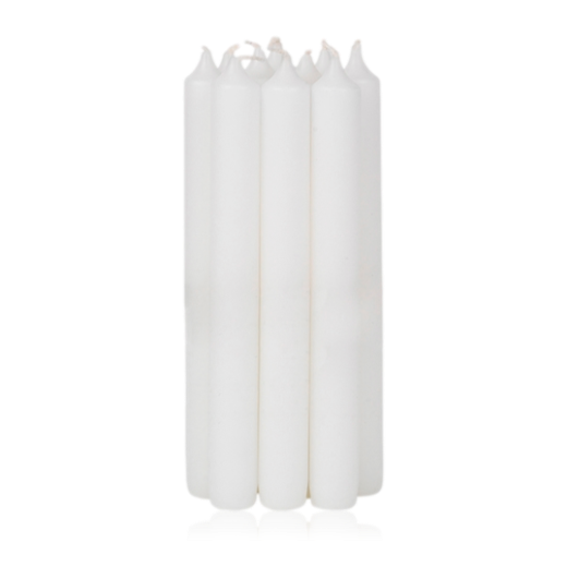 Broste Copenhagen Box Of 10 White Classic Candles 2.2 x 19.4cm