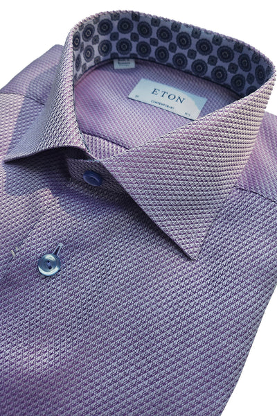 ETON - Contemporary Fit Royal Dobby Textured Shirt In Lilac 10001044576