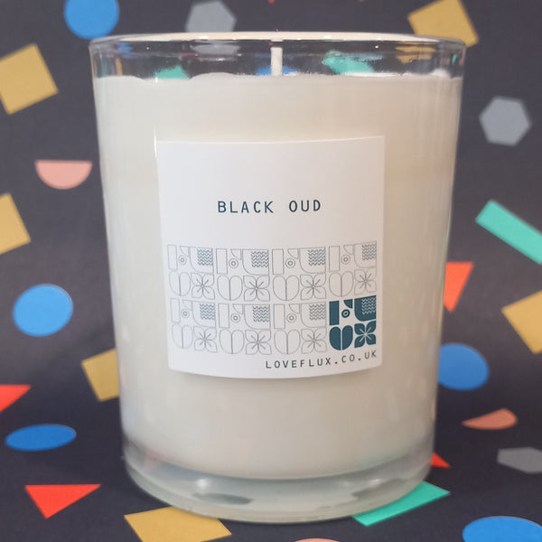 Heaven Scent Large Black Oud Plant Wax Candle