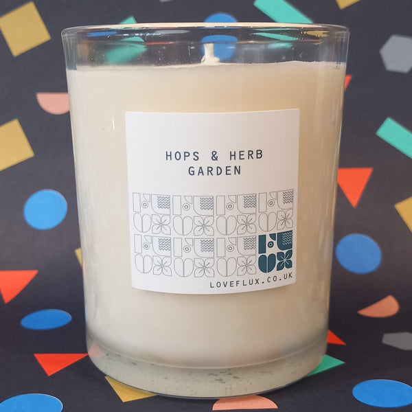 Heaven Scent Large Hops and Herb Garden Plant Wax Candle