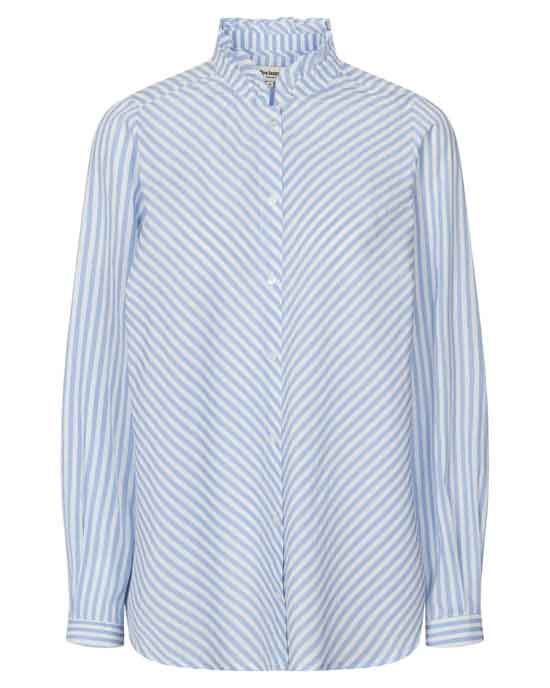 Lollys Laundry White and Light Blue Stripe Hobart Shirt 