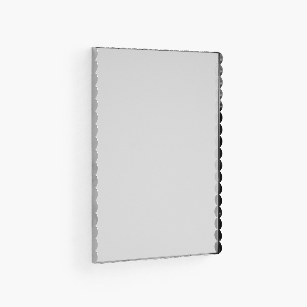 HAY 61 x 43cm Rectangular Stainless Steel Arcs Mirror 