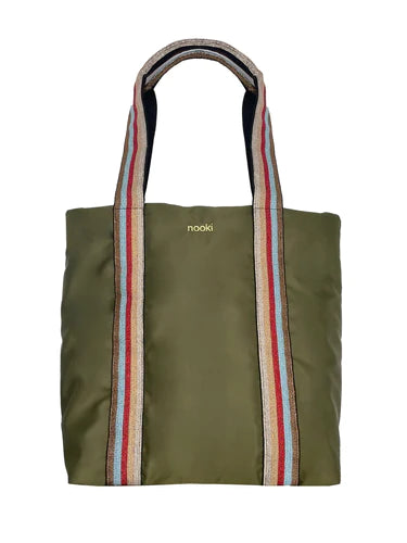 Nooki Design Fenton Fabric Shopper Bag In Khaki