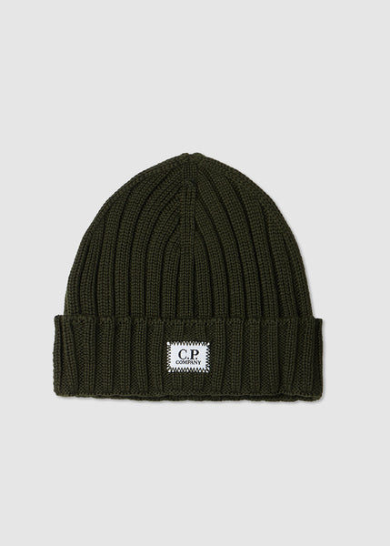 cp-company-mens-extrafine-merino-wool-logo-beanie-in-ivy-green