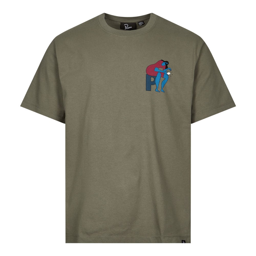 By Parra Men's Backwards T-Shirt in Green By Parra