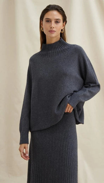 Charli London Alma Sweater In Anthracite