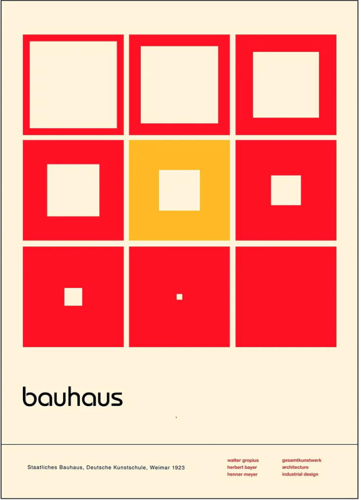 Poster & Frame Bauhaus Center Print 30 x 40cm