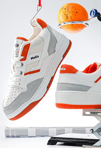 MoEa Gen2 Orange White and Suede Sneakers