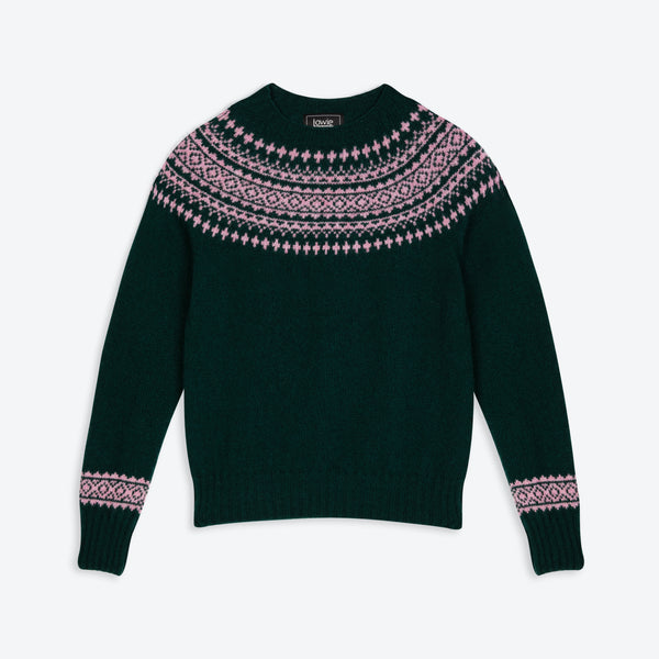 Lowie Forest Snow Scottish Made Lambswool Jumper