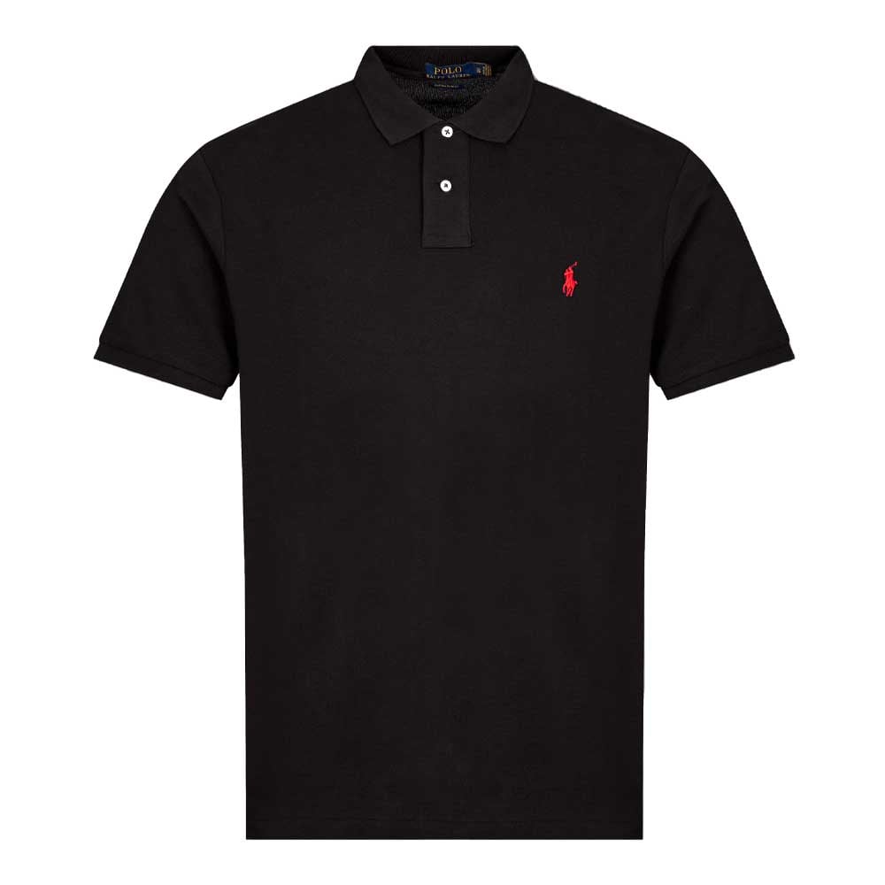 Polo Ralph Lauren Custom Slim Fit Polo Shirt - Black