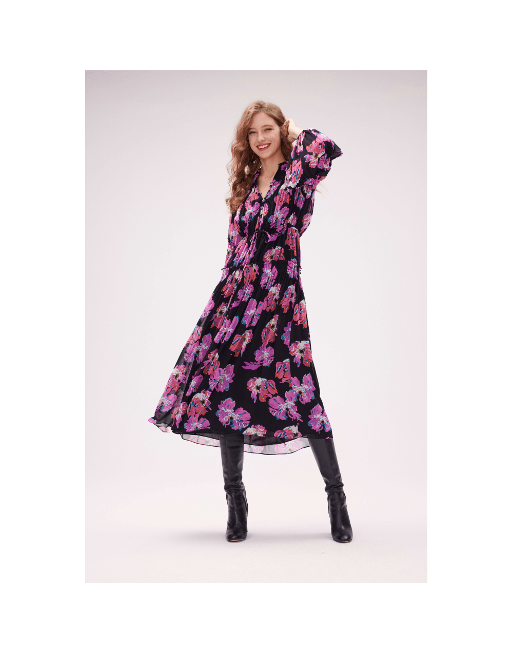 Diane Von Furstenberg Link Painted Blossom Floaty Dress