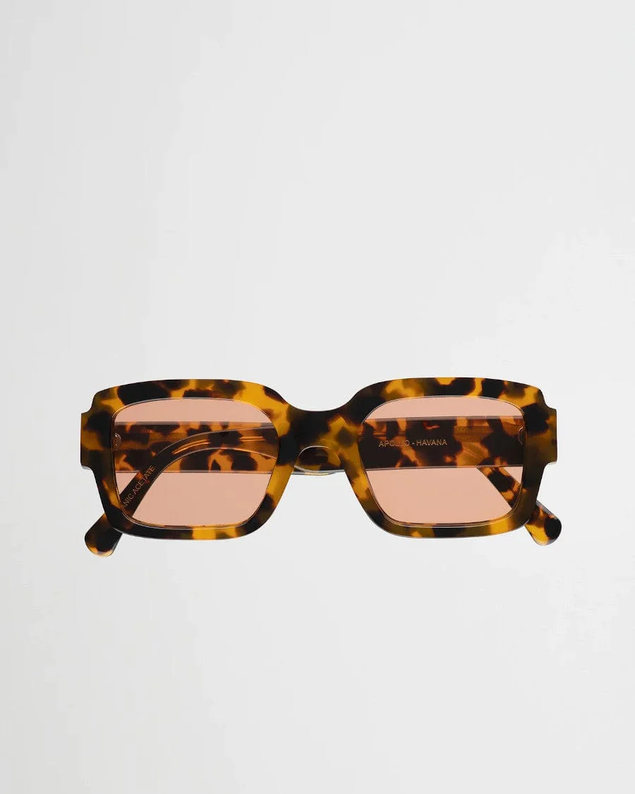 Monokel Eyewear Orange Lens Apollo Havana Sunglasses