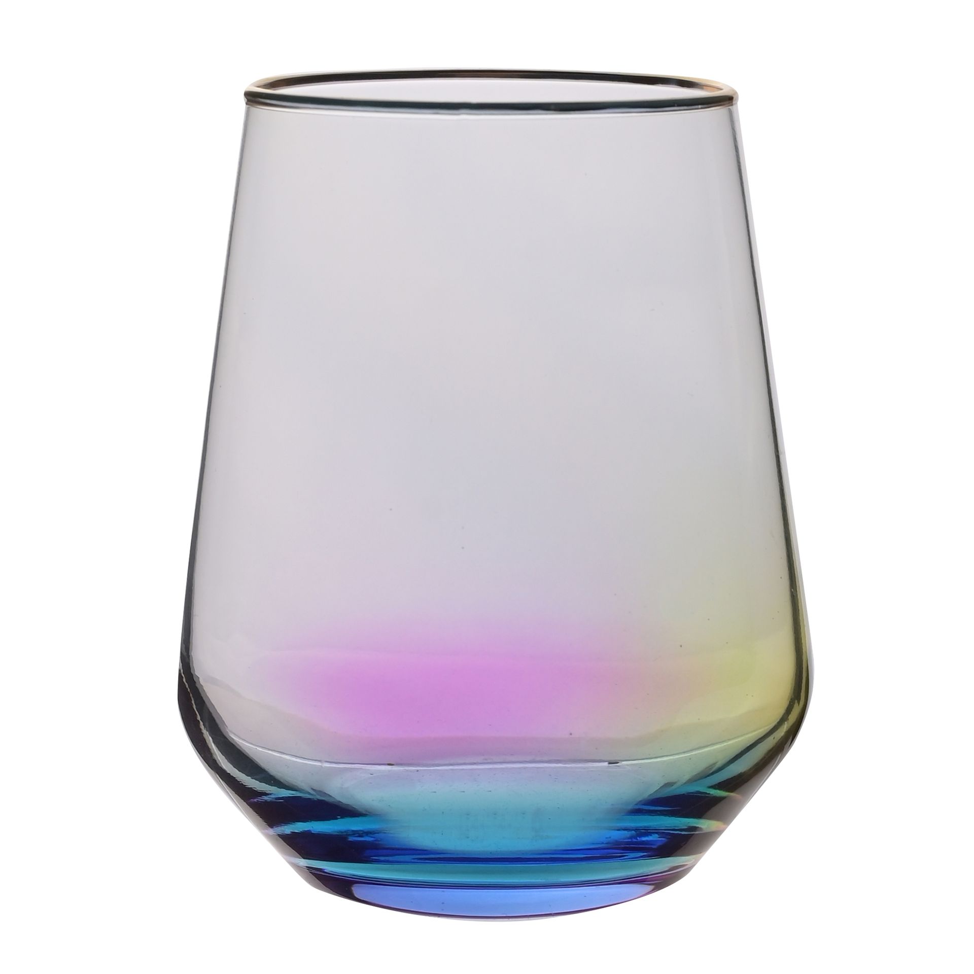 &Quirky Rainbow Tumbler Glass