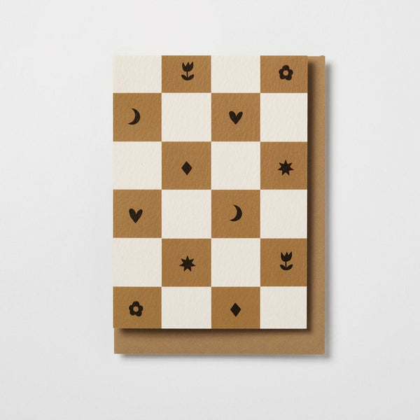 kinshipped-mustard-checkerboard-greeting-card