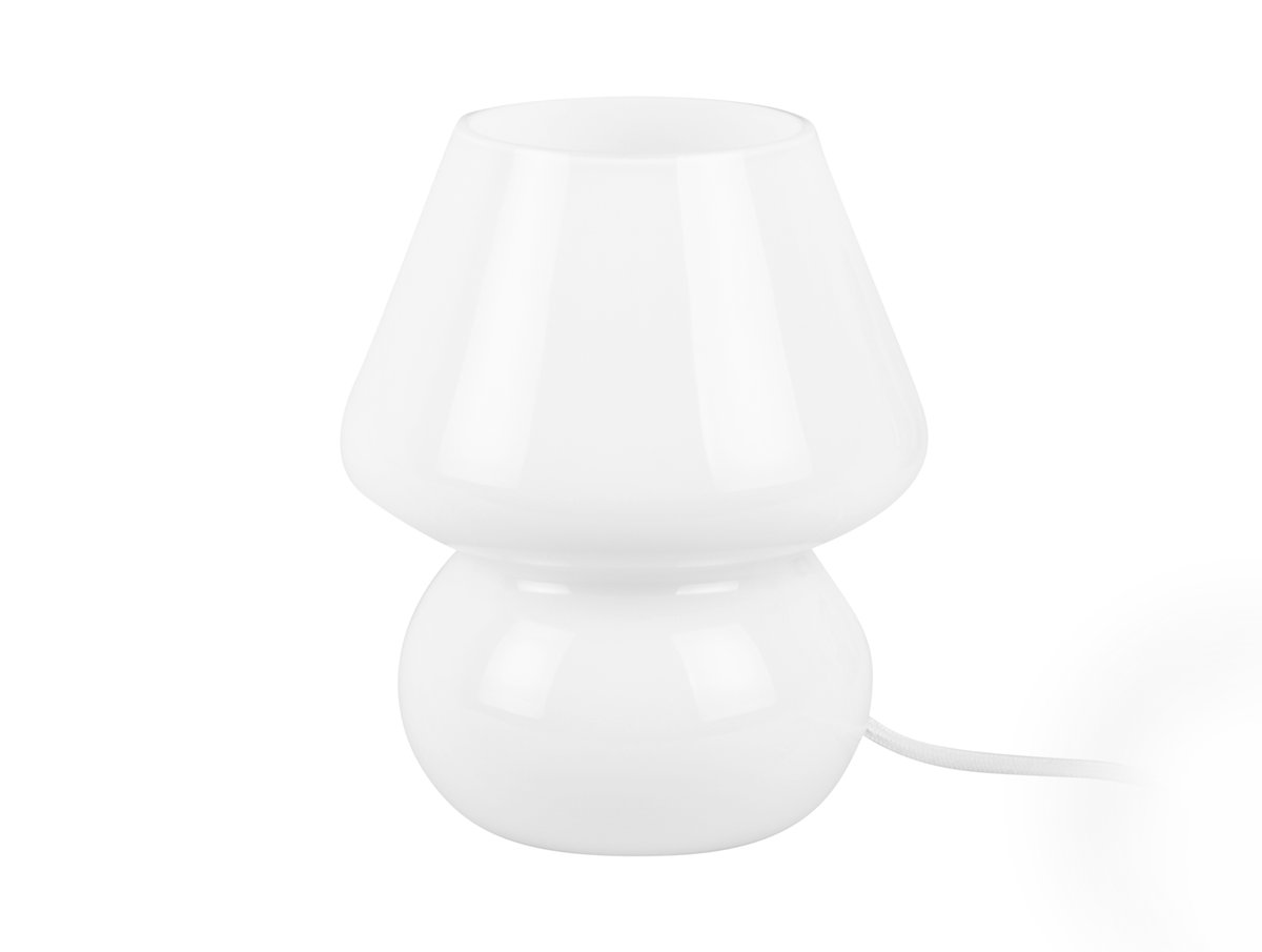 Present Time Table Lamp Classic White Glass