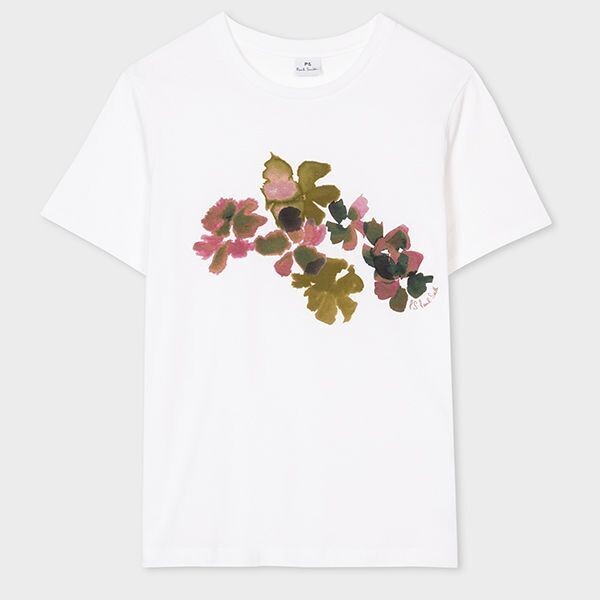 Paul Smith White Marsh Marigold Printed T Shirt 
