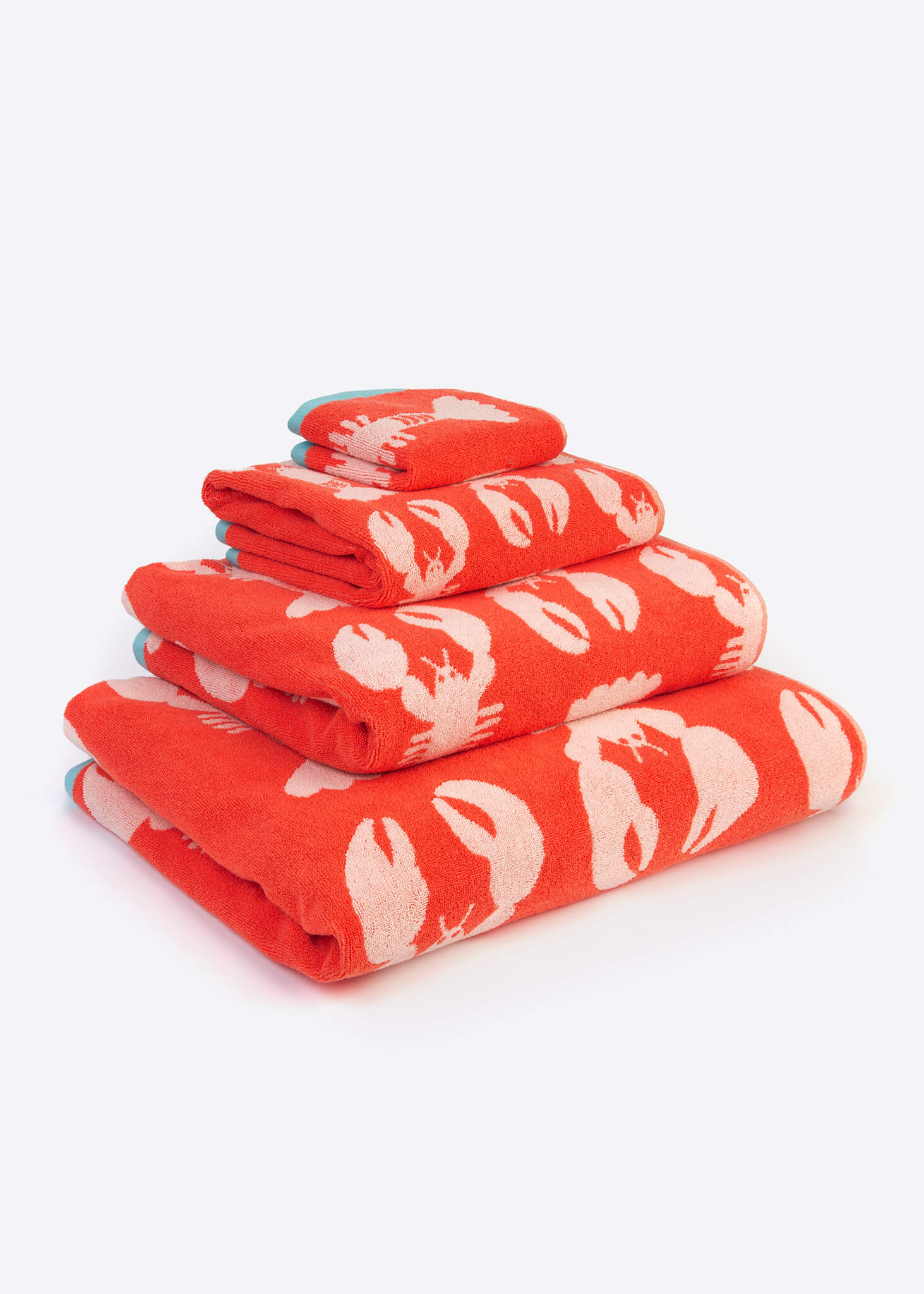 Anorak Lobster Printed Organic Cotton Bath Mat