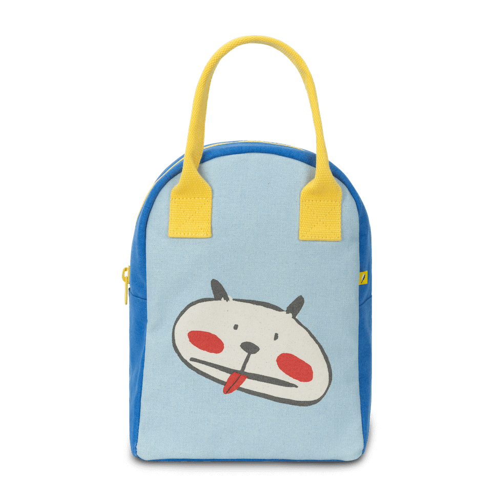 Fluf Zipper Lunch Dog Printed Bag