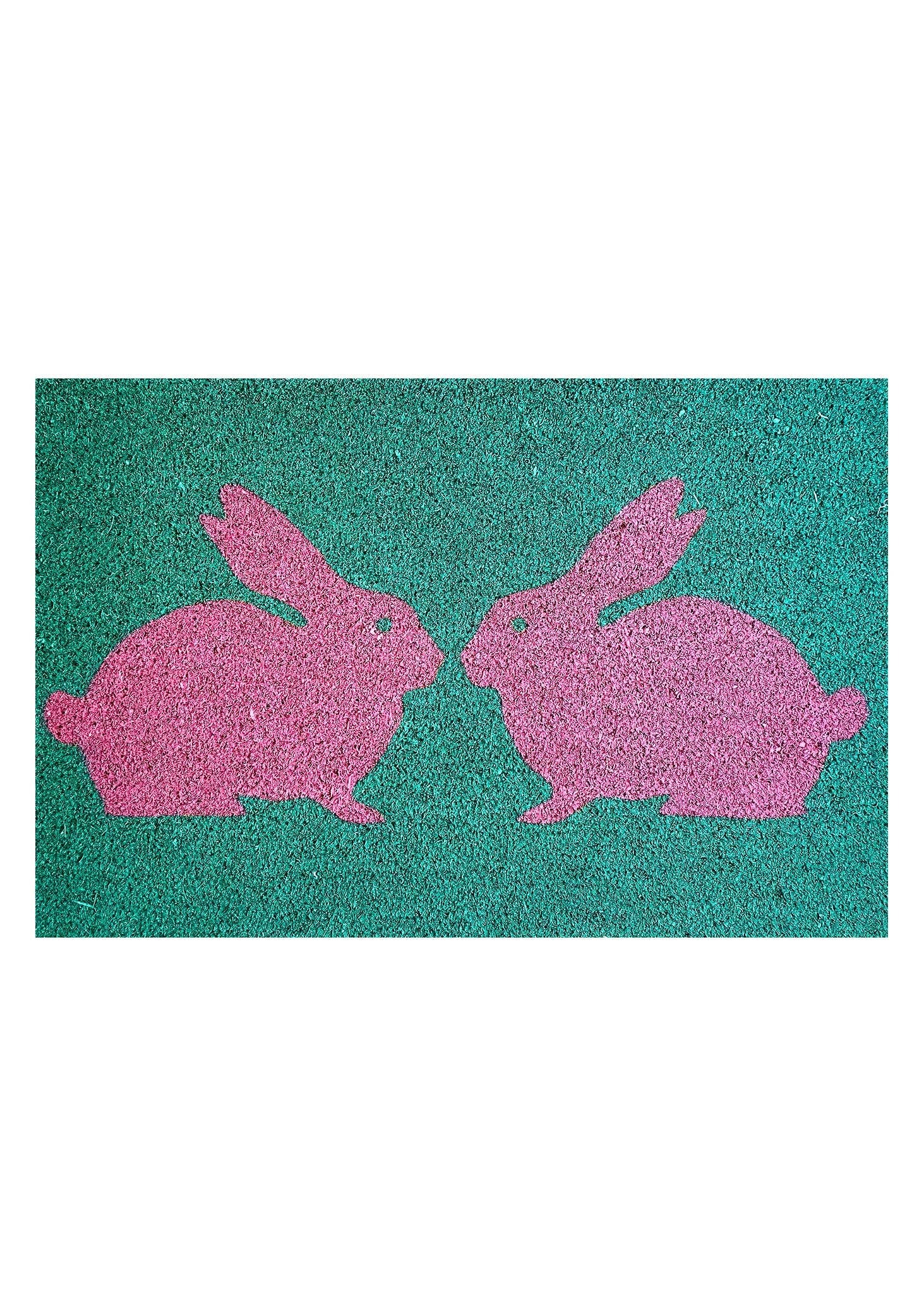 Anorak Kissing Rabbits Printed Doormat