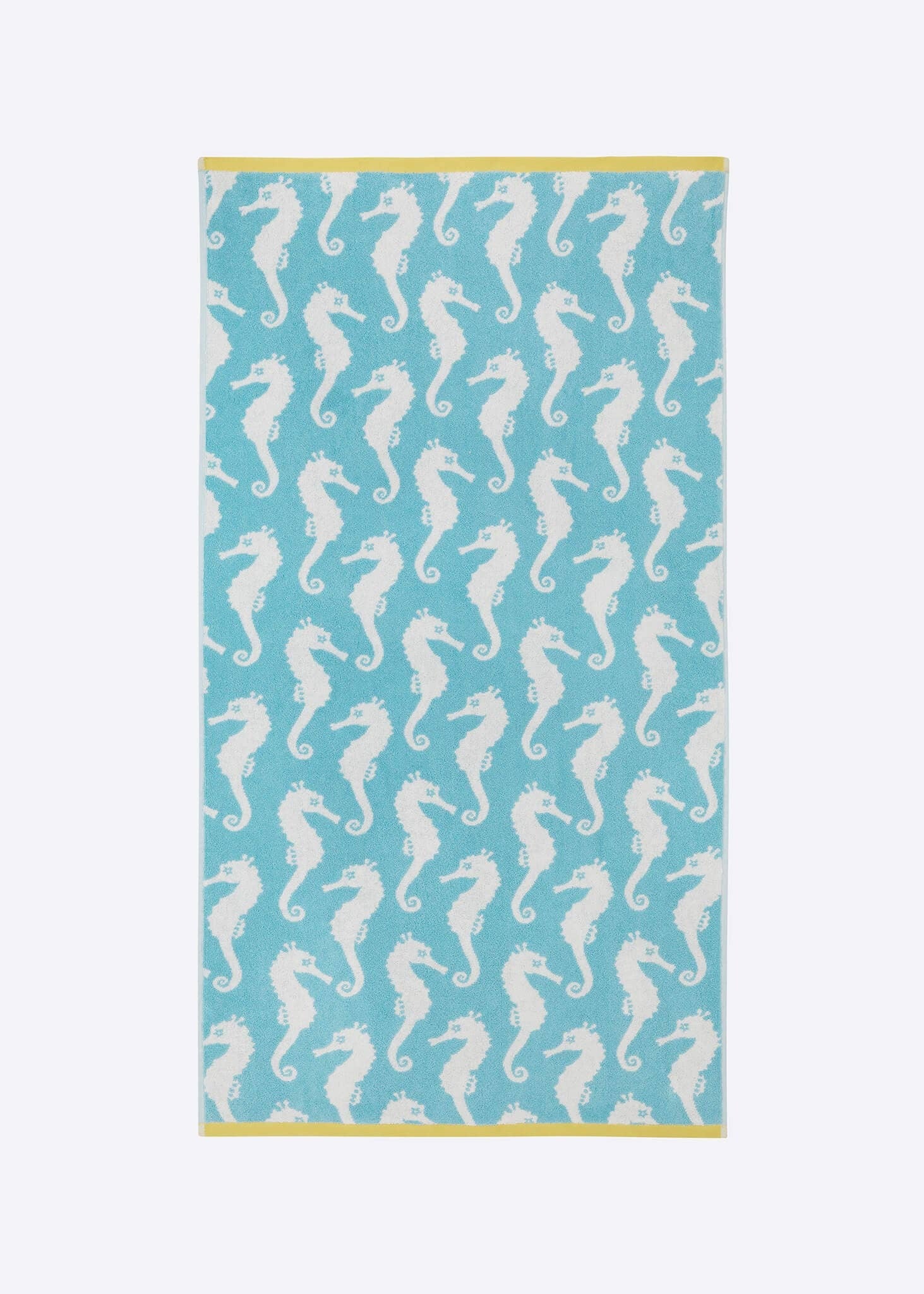 Anorak Seahorses Organic Cotton Printed Bath Towel 