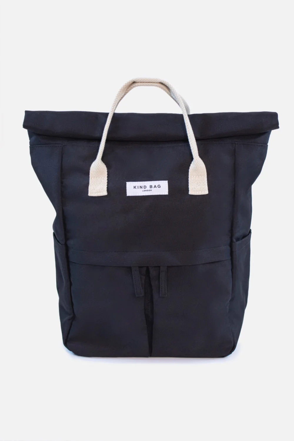 kind-bag-medium-hackney-sustainable-backpack-pebble-black