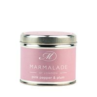 Marmalade of London Medium Pink Pepper and Plum Tin Candle