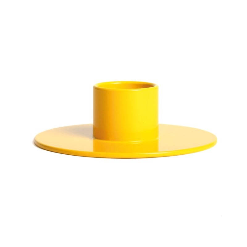 not the girl who misses much Traffic Yellow POP Candlestick Holder