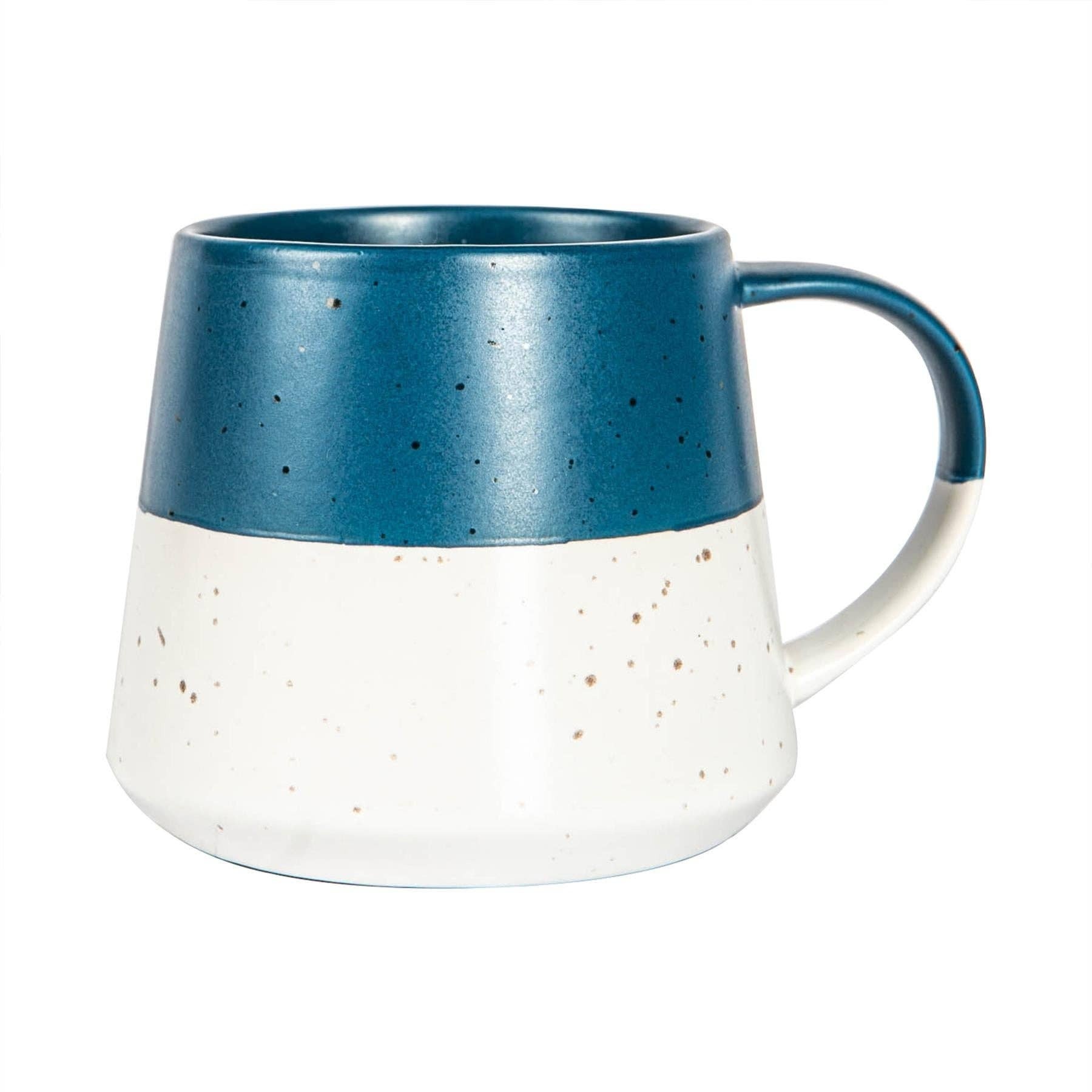 Nicola Spring 370ml Navy Ceramic Dipped Coffee Mug