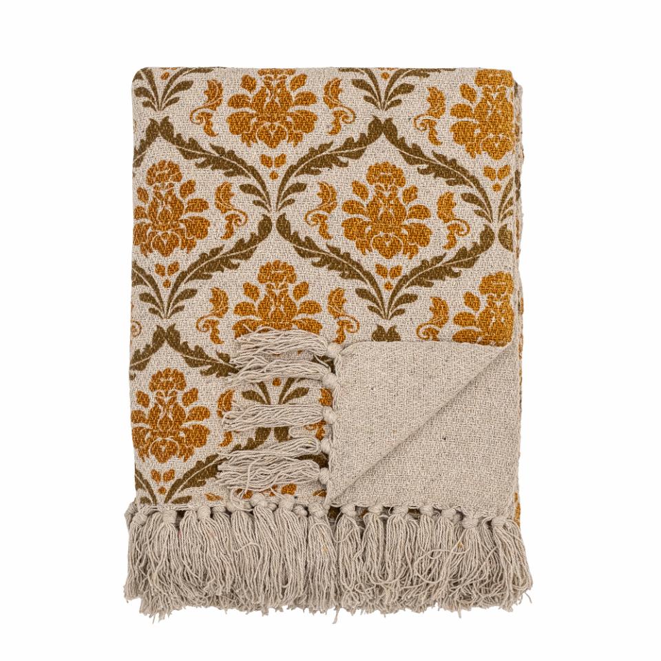 Bloomingville Throw Recycled Cotton - Hanny Yellow