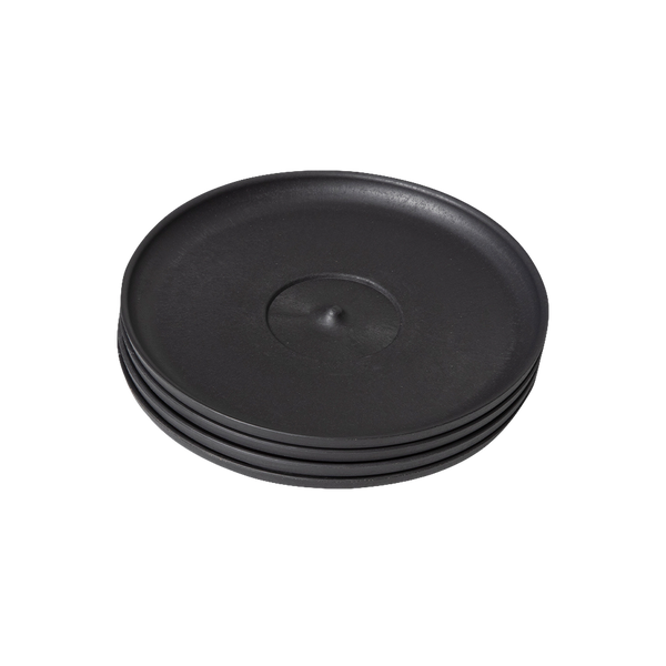 Huskee Classic Saucer (4-Pack) - Charcoal