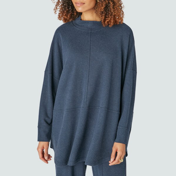 Sahara Marl Jersey Sweatshirt - Midnight