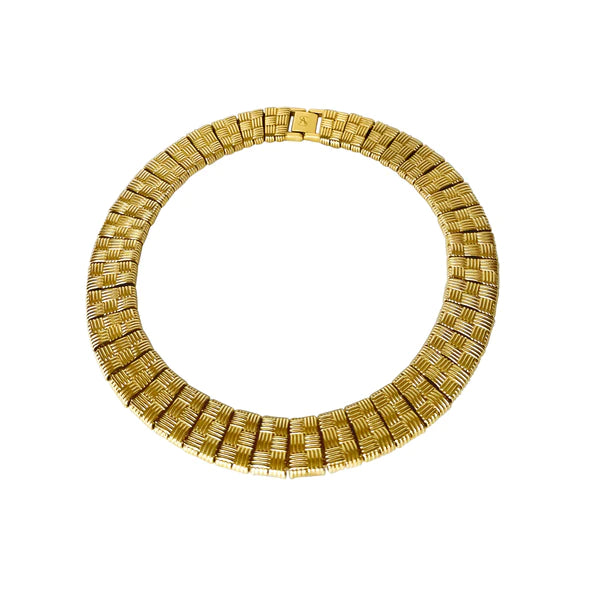 Anisa Sojka Chunky Woven Necklace - Gold