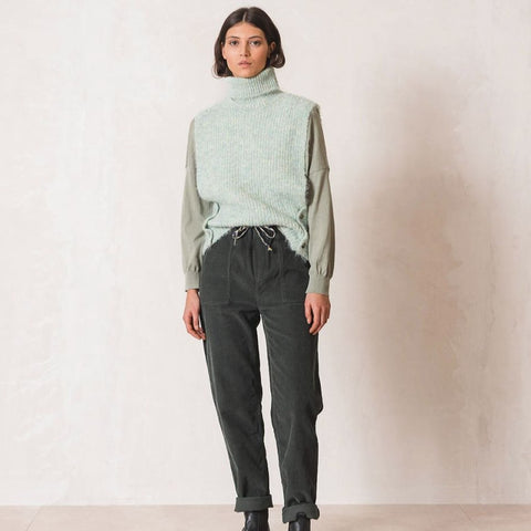 Indi&Cold Micro Corduroy Trousers - Green