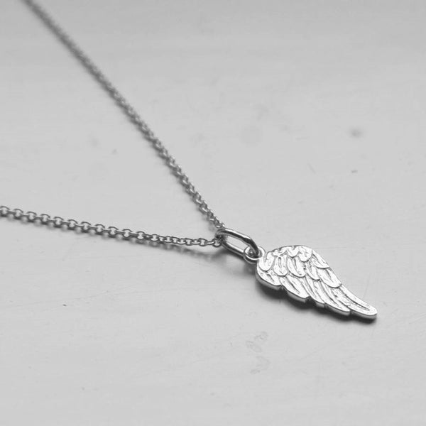 My Hart Beading Necklace Silver Angel Wing