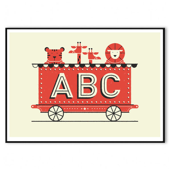 Josh Hurley Abc Train Hand Screen Print A2