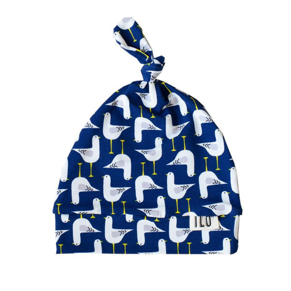 Ilo Baby Hat Adjustable Size Knot Seagull Blue