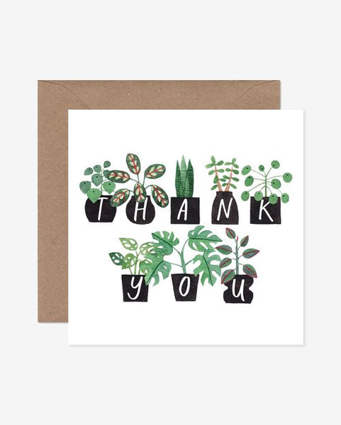 Katrina Sophia Thank You Greetings Card Plants