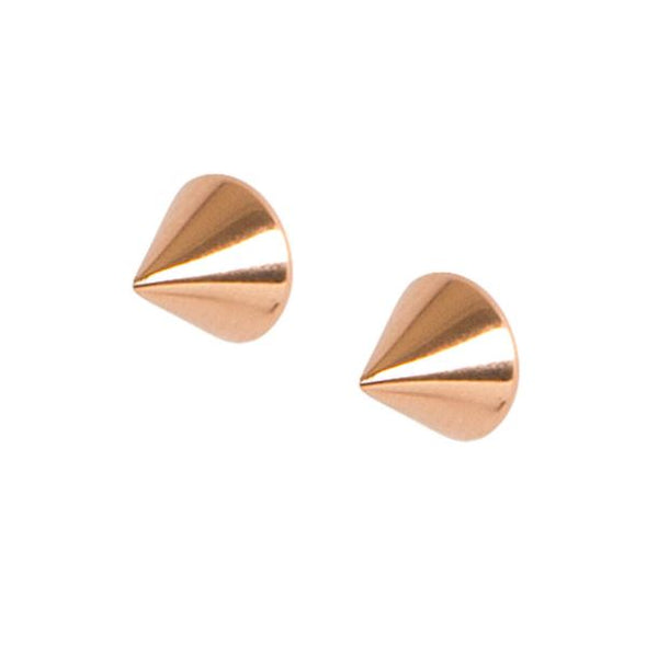 Matthew Calvin Point Stud Earrings Rose Gold