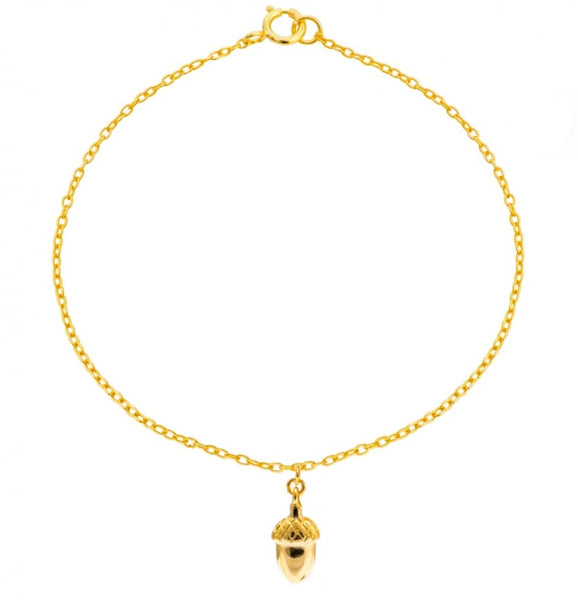 Gracie Collins Bracelet Acorn Charm Gold