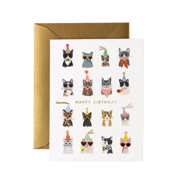 Rifle Paper Co. Birthday Card Cool Cats